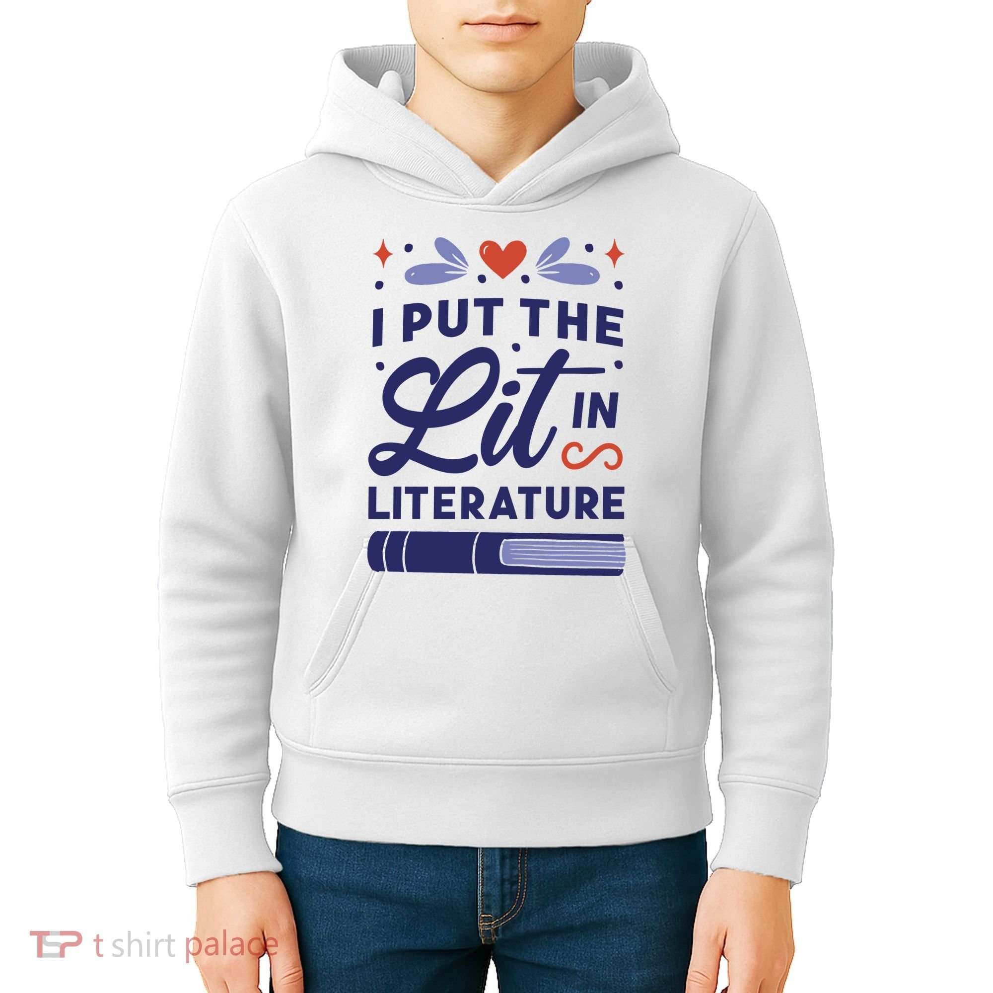 I Put The Lit In Literature Kids Hoodie
