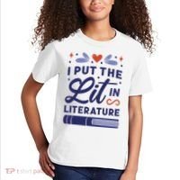 I Put The Lit In Literature Kids T-Shirt thumb 2