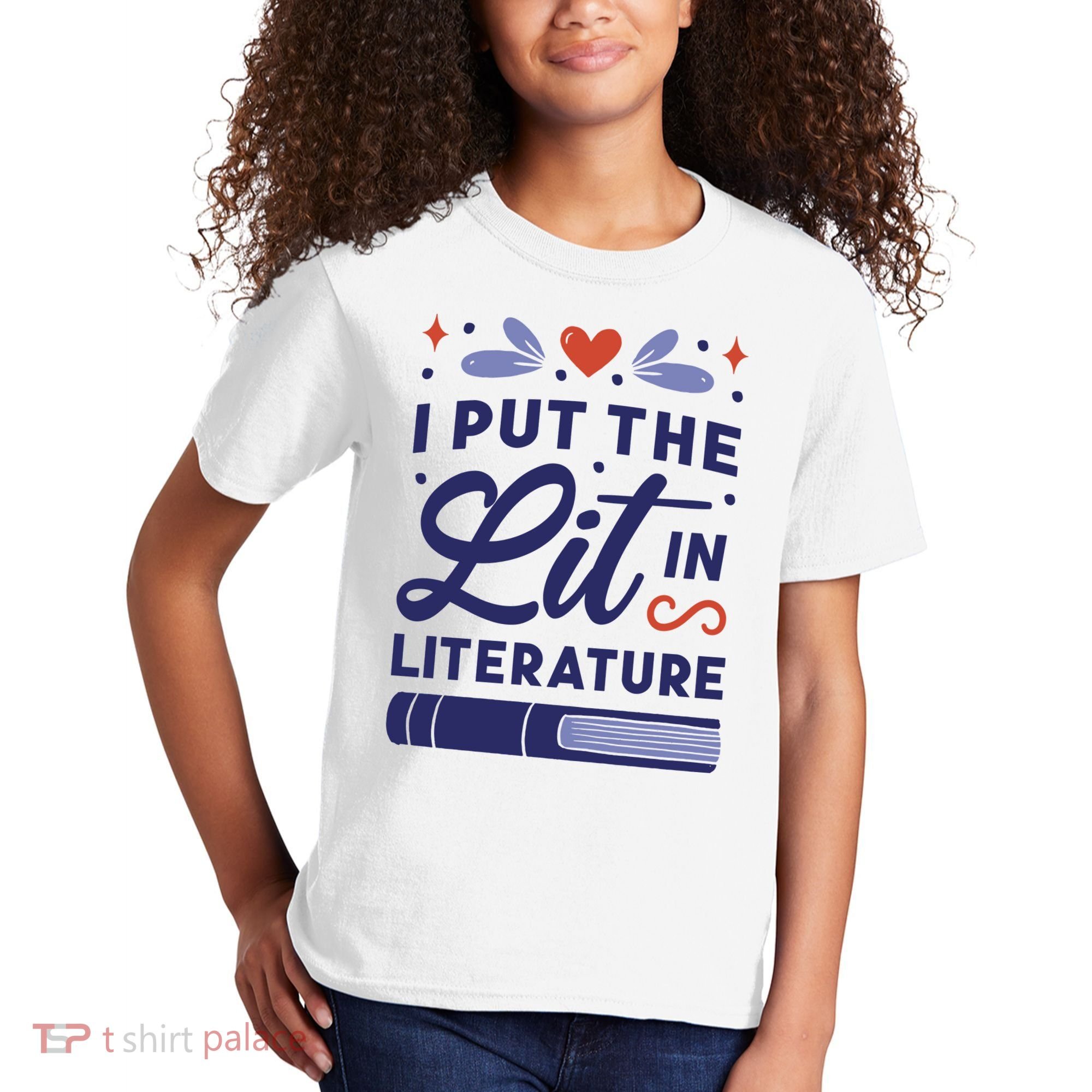 I Put The Lit In Literature Kids T-Shirt