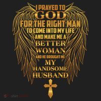 I Prayed To God For The Right Man Ladies Heavyweight Boxy Pullover Hoodie thumb 2