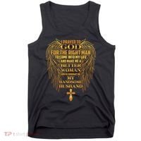 I Prayed To God For The Right Man Tank Top thumb 0