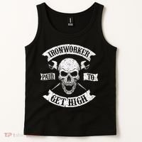 Ironworker Paid To Get High Metal Worker Union Ironworking Tank Top thumb 2