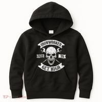 Ironworker Paid To Get High Metal Worker Union Ironworking Kids Hoodie thumb 0