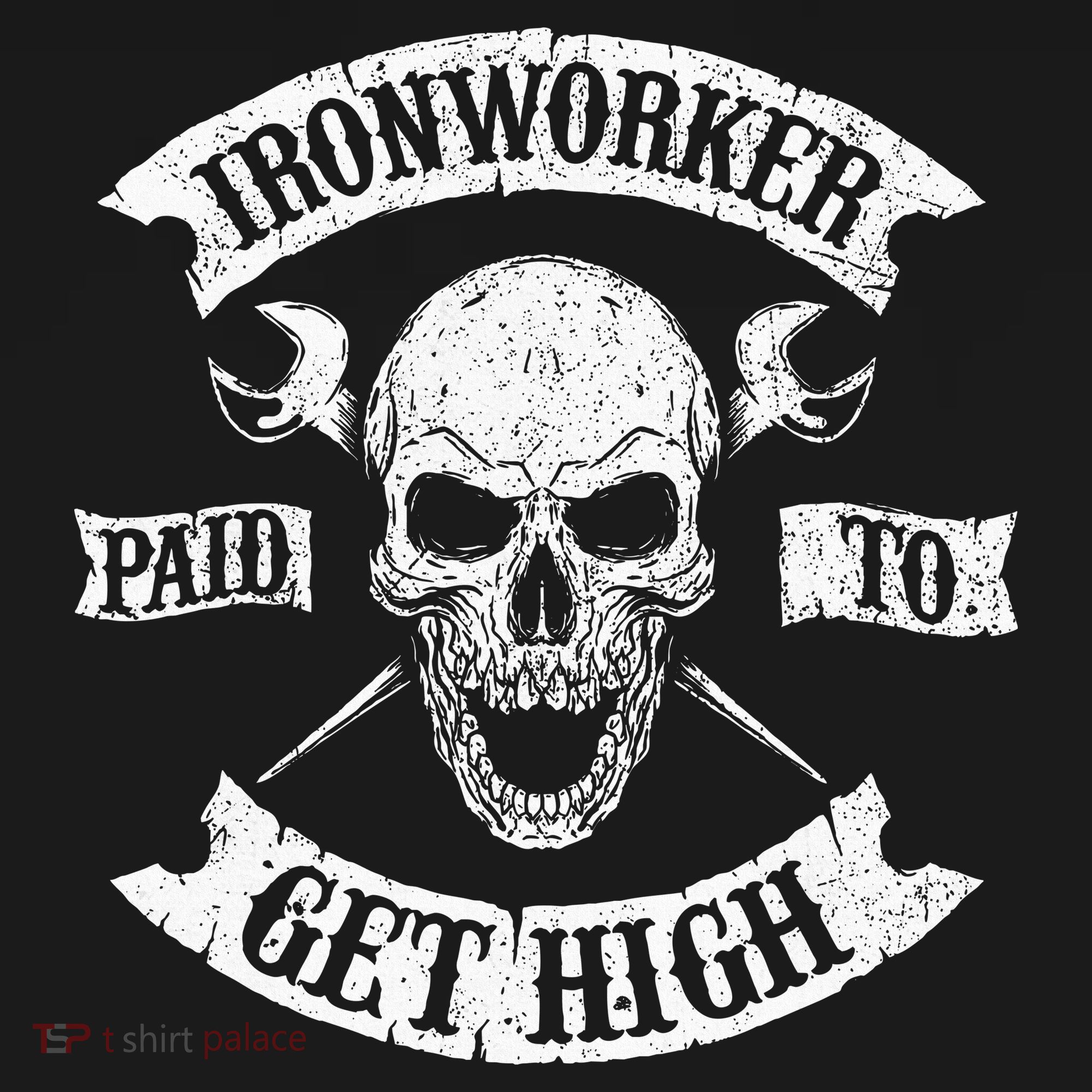 Ironworker Paid To Get High Metal Worker Union Ironworking Kids Long Sleeve Shirt