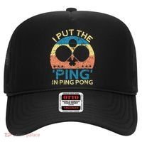 I Put The Ping In Ping Pong Funny Table Tennis Hat thumb 0