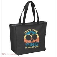 I Put The Ping In Ping Pong Funny Table Tennis Tote Bag thumb 2
