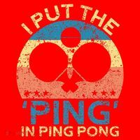 I Put The Ping In Ping Pong Funny Table Tennis Santa Hat thumb 1