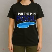 I Put The P In Pool Funny Swimming T-Shirt thumb 4