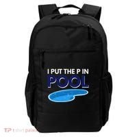 I Put The P In Pool Funny Swimming Backpack thumb 0