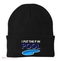 I Put The P In Pool Funny Swimming Beanie thumb 0