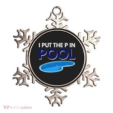 I Put The P In Pool Funny Swimming Ornament