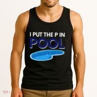 I Put The P In Pool Funny Swimming Tank Top thumb 3