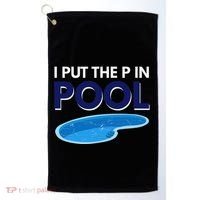 I Put The P In Pool Funny Swimming Golf Towel thumb 0