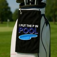 I Put The P In Pool Funny Swimming Golf Towel thumb 2