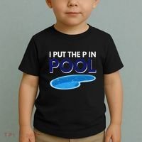 I Put The P In Pool Funny Swimming Toddler T-Shirt thumb 2