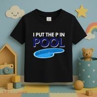 I Put The P In Pool Funny Swimming Toddler T-Shirt thumb 3