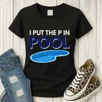 I Put The P In Pool Funny Swimming Women's T-Shirt thumb 3