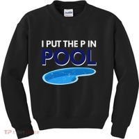 I Put The P In Pool Funny Swimming Kids Sweatshirt thumb 0