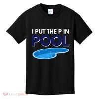 I Put The P In Pool Funny Swimming Kids T-Shirt thumb 0