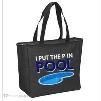 I Put The P In Pool Funny Swimming Tote Bag thumb 2