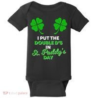 I Put The Double D's In St Paddy's Day Naughty Irish Girl Baby Bodysuit thumb 0