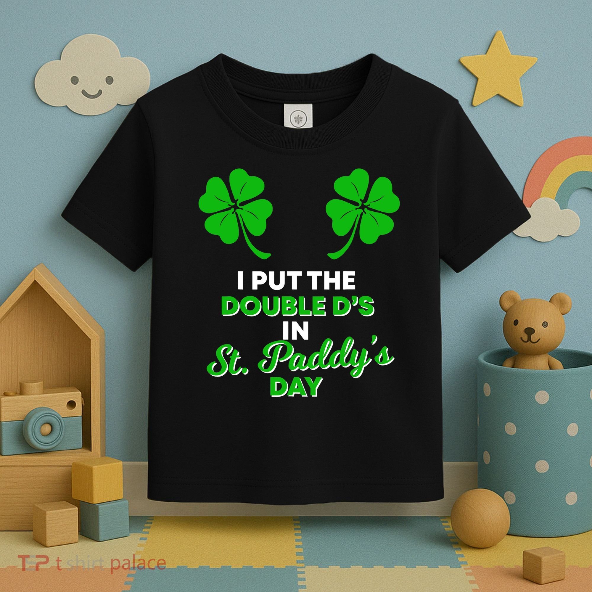 I Put The Double D's In St Paddy's Day Naughty Irish Girl Toddler T-Shirt