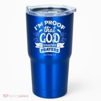 Im Proof That God Answers Prayers Matthew 78 Gift Tumbler thumb 0