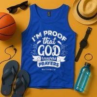 Im Proof That God Answers Prayers Matthew 78 Gift Tank Top thumb 4