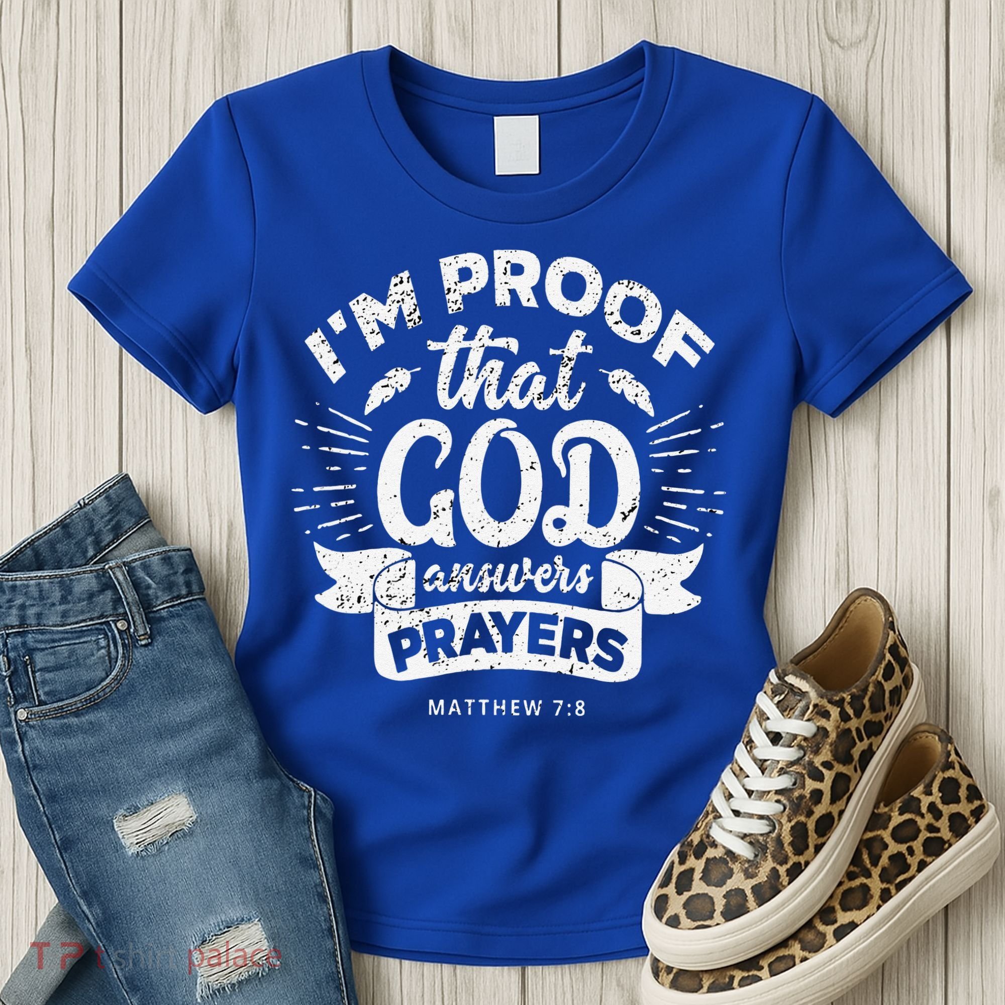 Im Proof That God Answers Prayers Matthew 78 Gift Women's T-Shirt