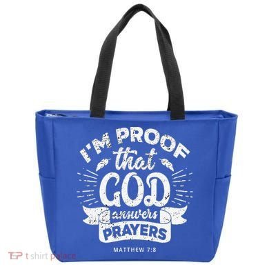 Im Proof That God Answers Prayers Matthew 78 Gift Tote Bag
