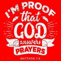 Im Proof That God Answers Prayers Matthew 78 Gift Santa Hat thumb 1
