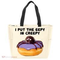 I Put The Eepy In Creepy Spider Donut Cake Halloween Tote Bag thumb 0