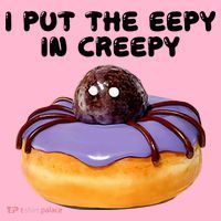 I Put The Eepy In Creepy Spider Donut Cake Halloween Coaster thumb 2