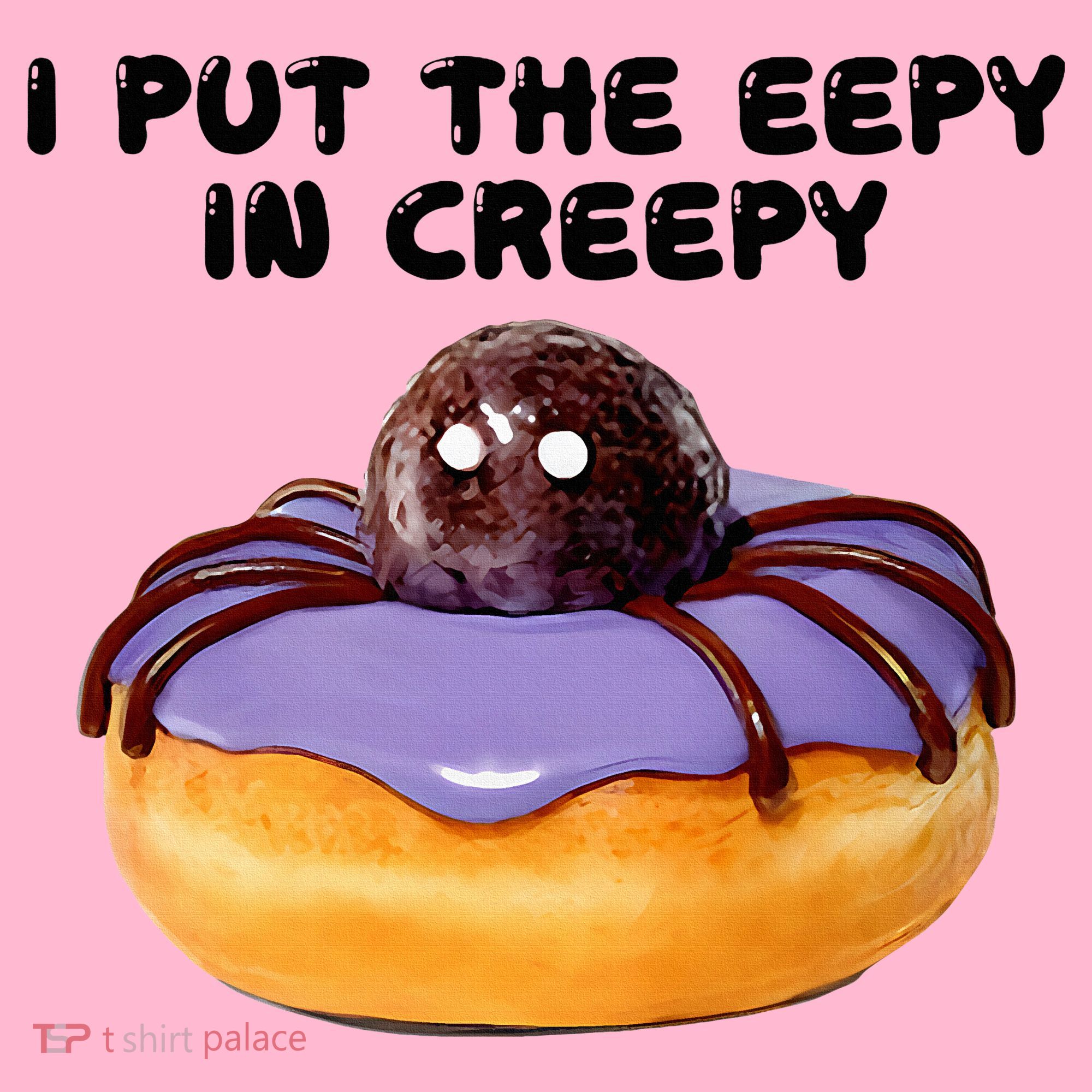 I Put The Eepy In Creepy Spider Donut Cake Halloween Coaster