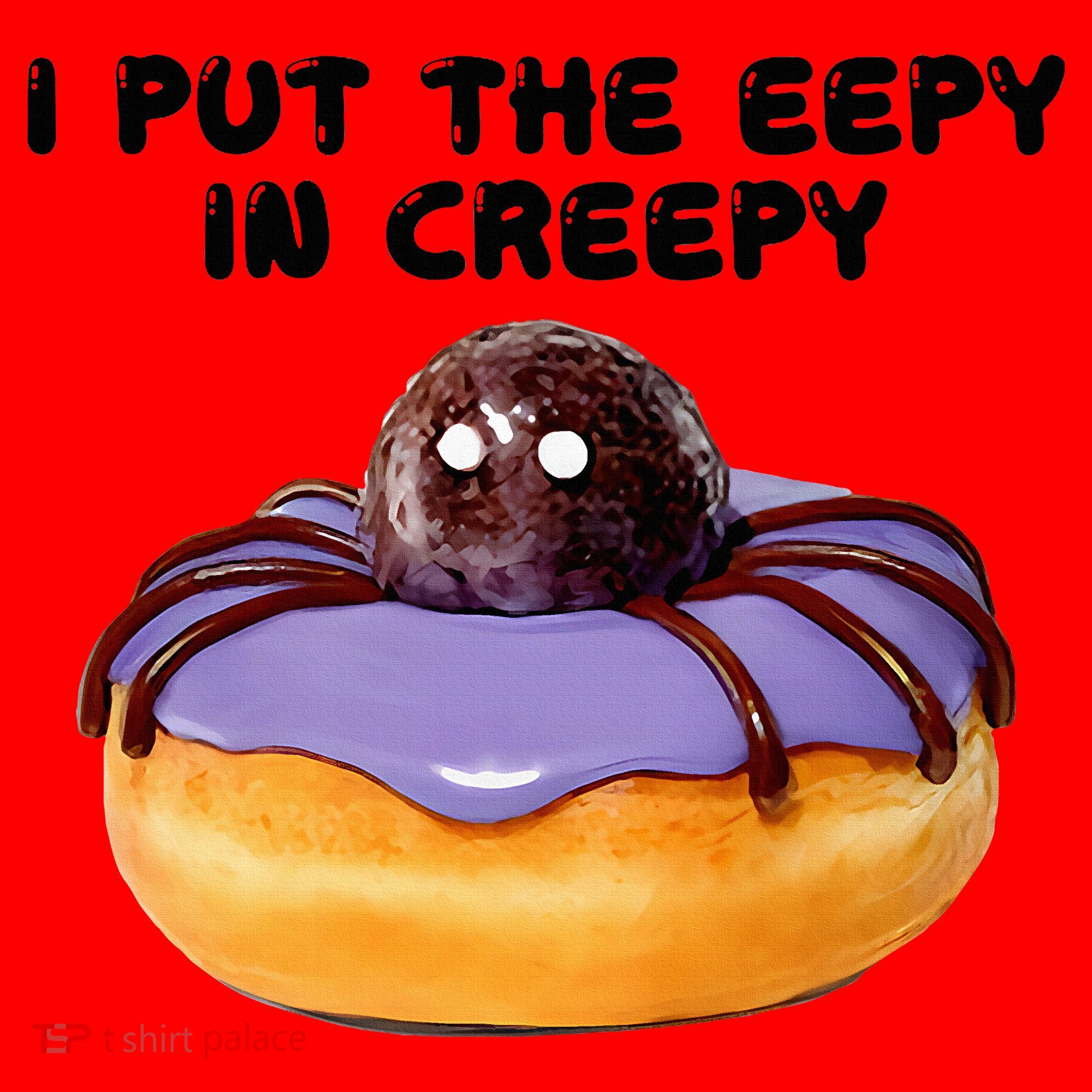 I Put The Eepy In Creepy Spider Donut Cake Halloween Santa Hat