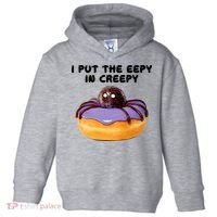 I Put The Eepy In Creepy Spider Donut Cake Halloween Toddler Hoodie thumb 0