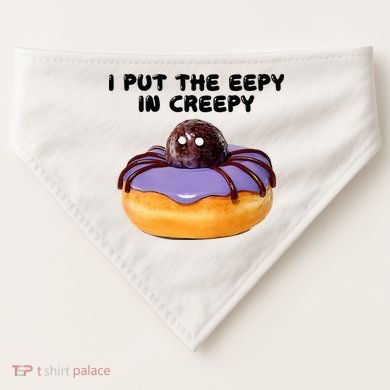 I Put The Eepy In Creepy Spider Donut Cake Halloween USA-Made Doggie Bandana