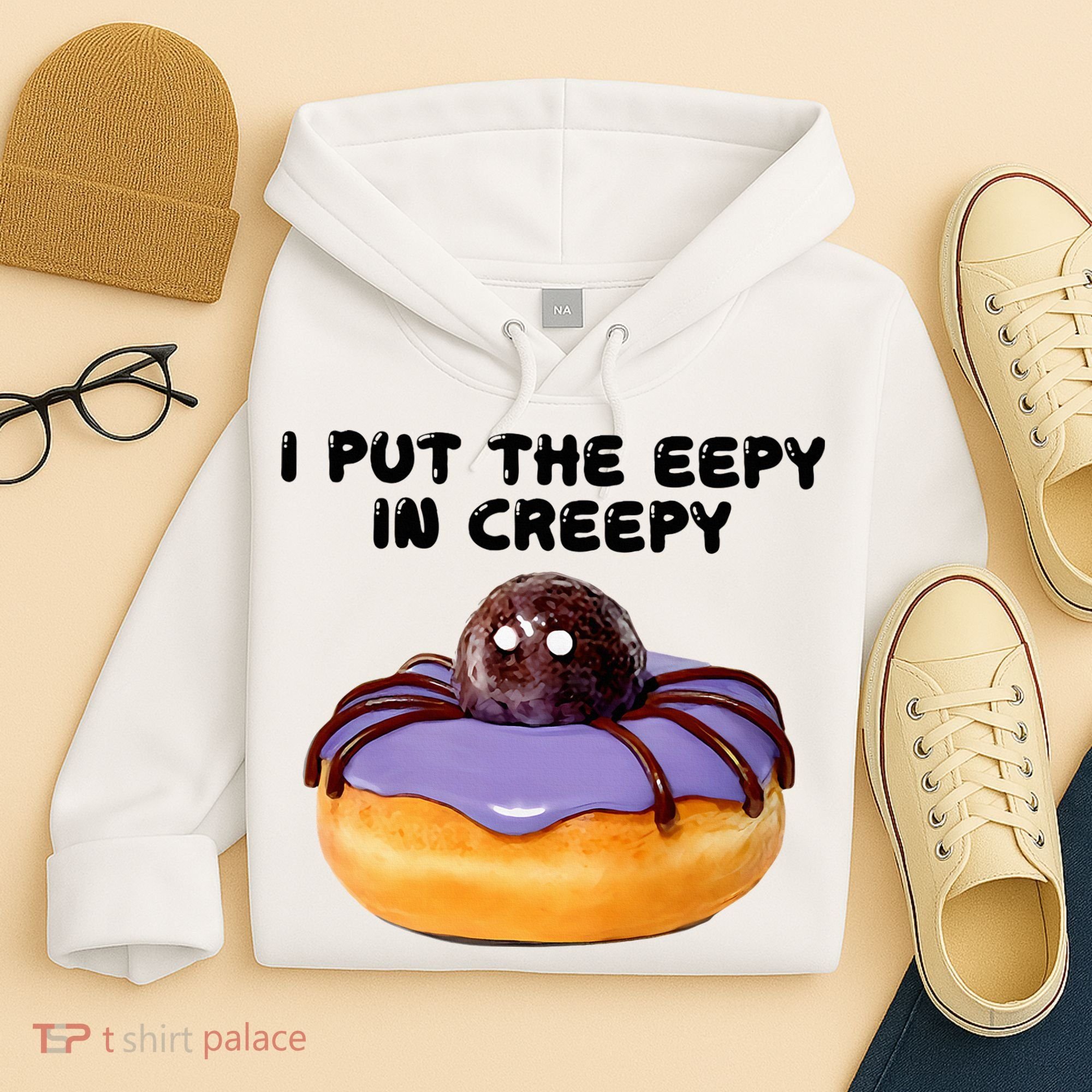 I Put The Eepy In Creepy Spider Donut Cake Halloween Hoodie