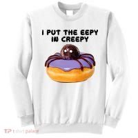 I Put The Eepy In Creepy Spider Donut Cake Halloween Sweatshirt thumb 0