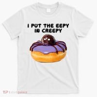 I Put The Eepy In Creepy Spider Donut Cake Halloween T-Shirt thumb 0