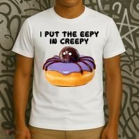 I Put The Eepy In Creepy Spider Donut Cake Halloween T-Shirt thumb 3