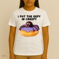 I Put The Eepy In Creepy Spider Donut Cake Halloween T-Shirt thumb 4
