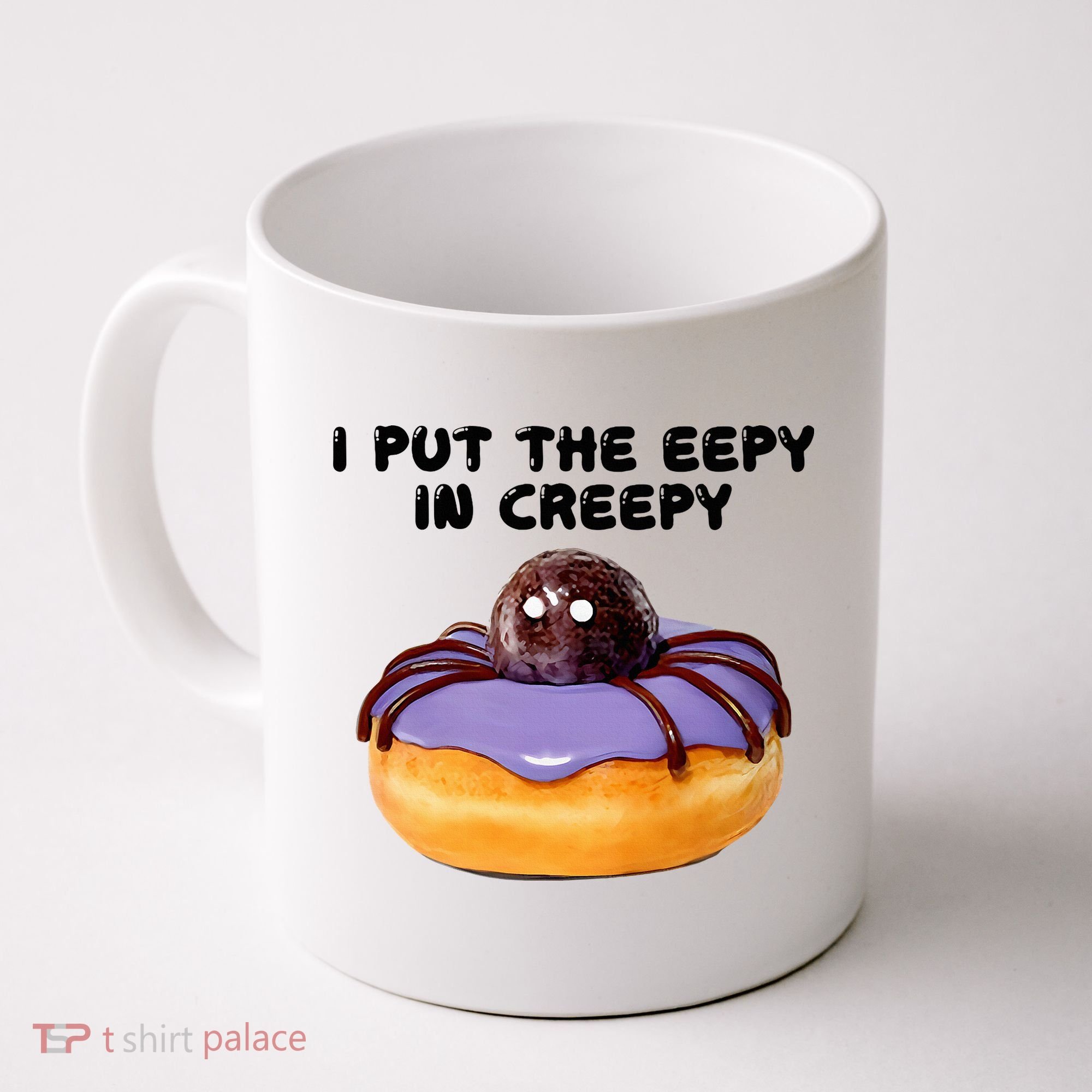 I Put The Eepy In Creepy Spider Donut Cake Halloween Coffee Mug