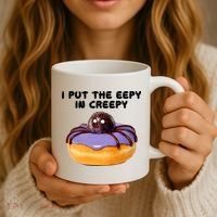I Put The Eepy In Creepy Spider Donut Cake Halloween Coffee Mug thumb 3