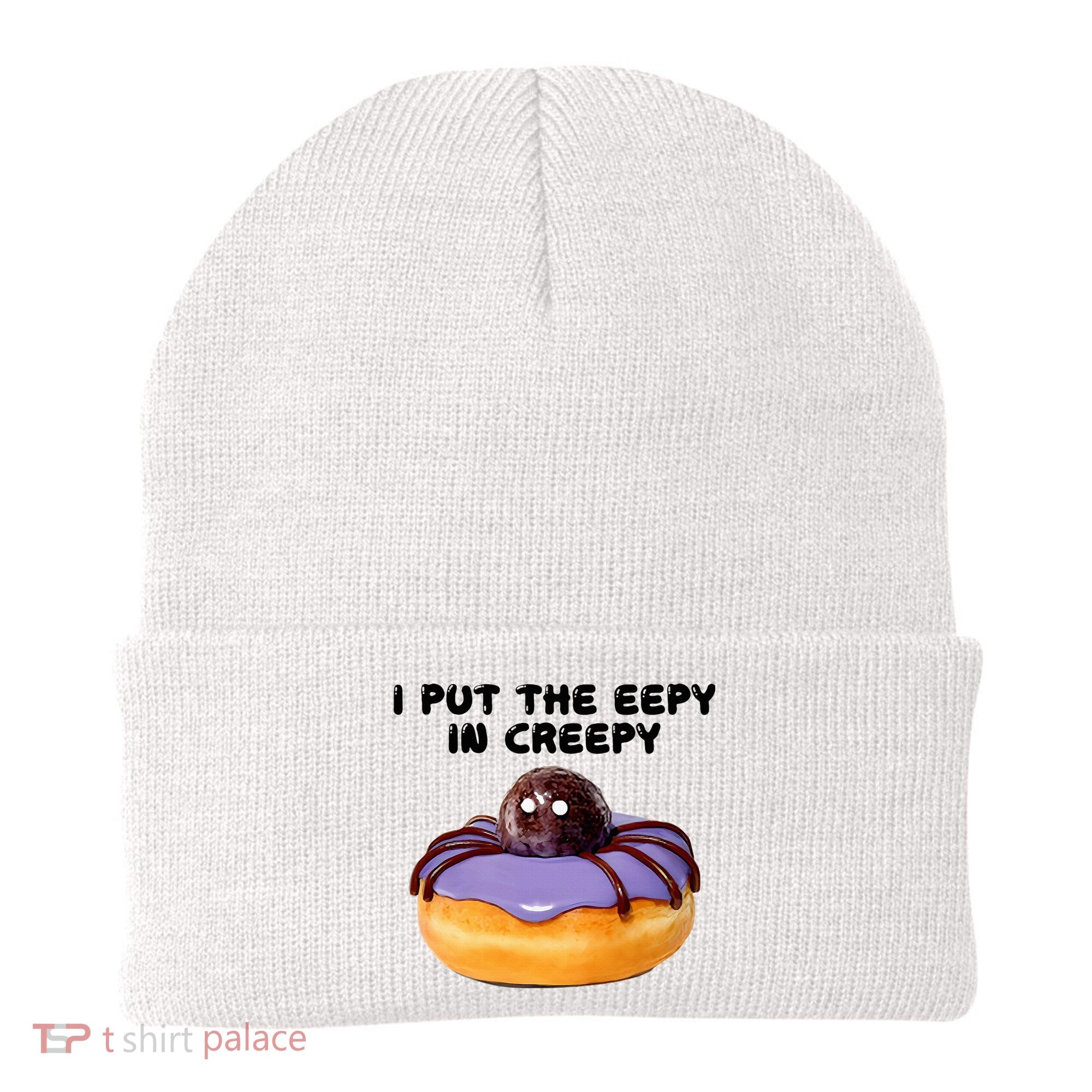 I Put The Eepy In Creepy Spider Donut Cake Halloween Beanie