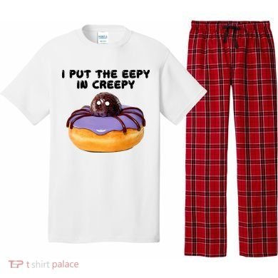 I Put The Eepy In Creepy Spider Donut Cake Halloween Pajama Set