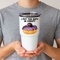 I Put The Eepy In Creepy Spider Donut Cake Halloween Tumbler thumb 2