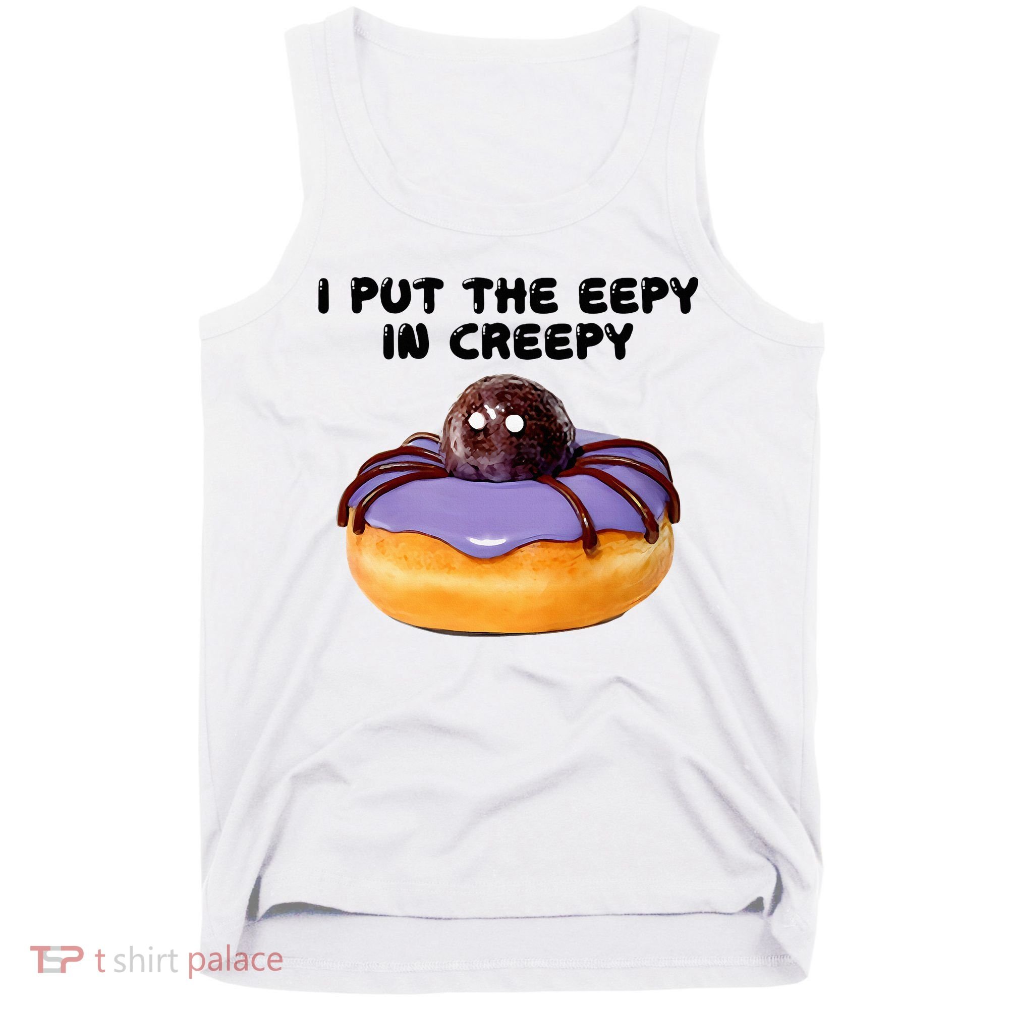 I Put The Eepy In Creepy Spider Donut Cake Halloween Tank Top