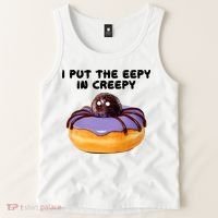 I Put The Eepy In Creepy Spider Donut Cake Halloween Tank Top thumb 2