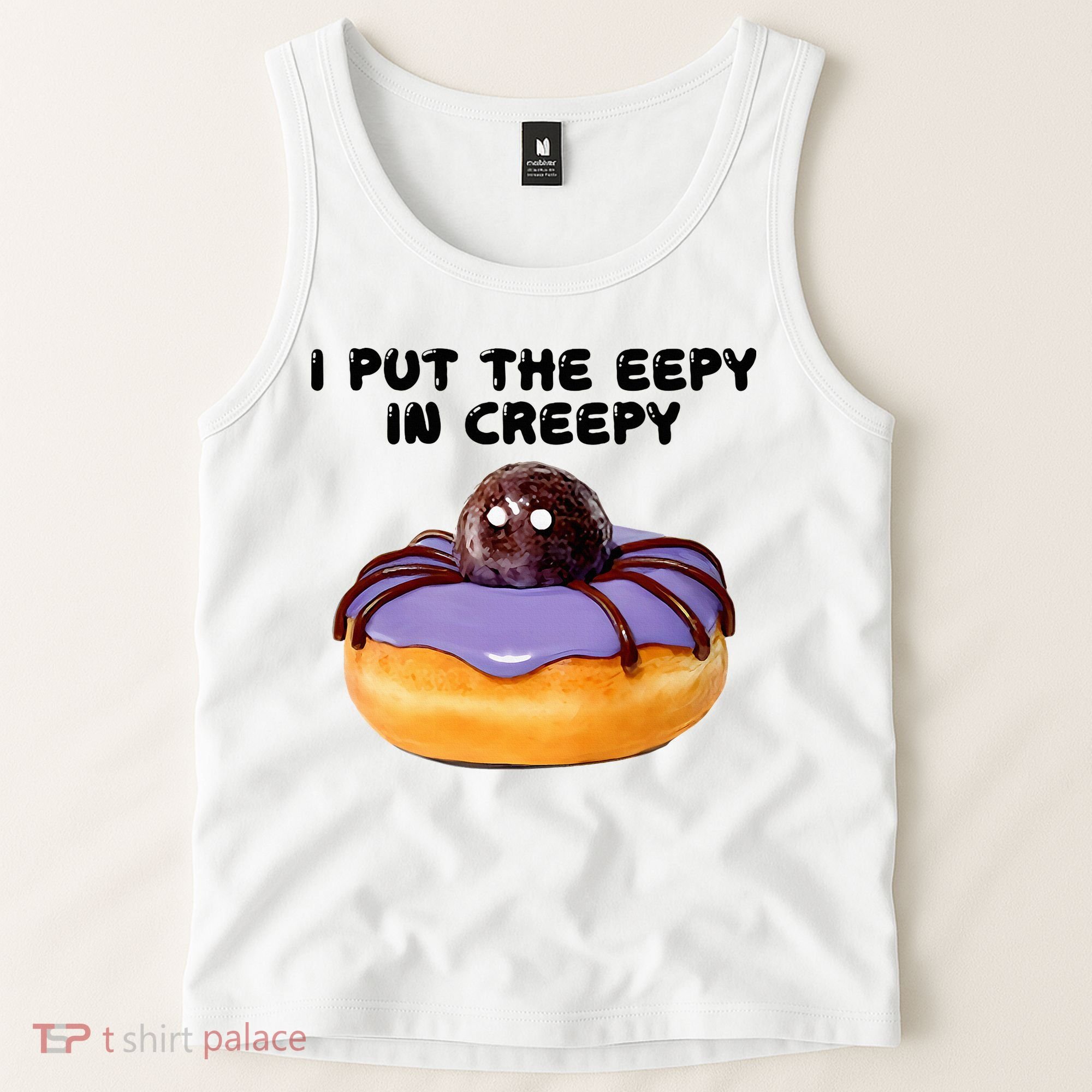 I Put The Eepy In Creepy Spider Donut Cake Halloween Tank Top